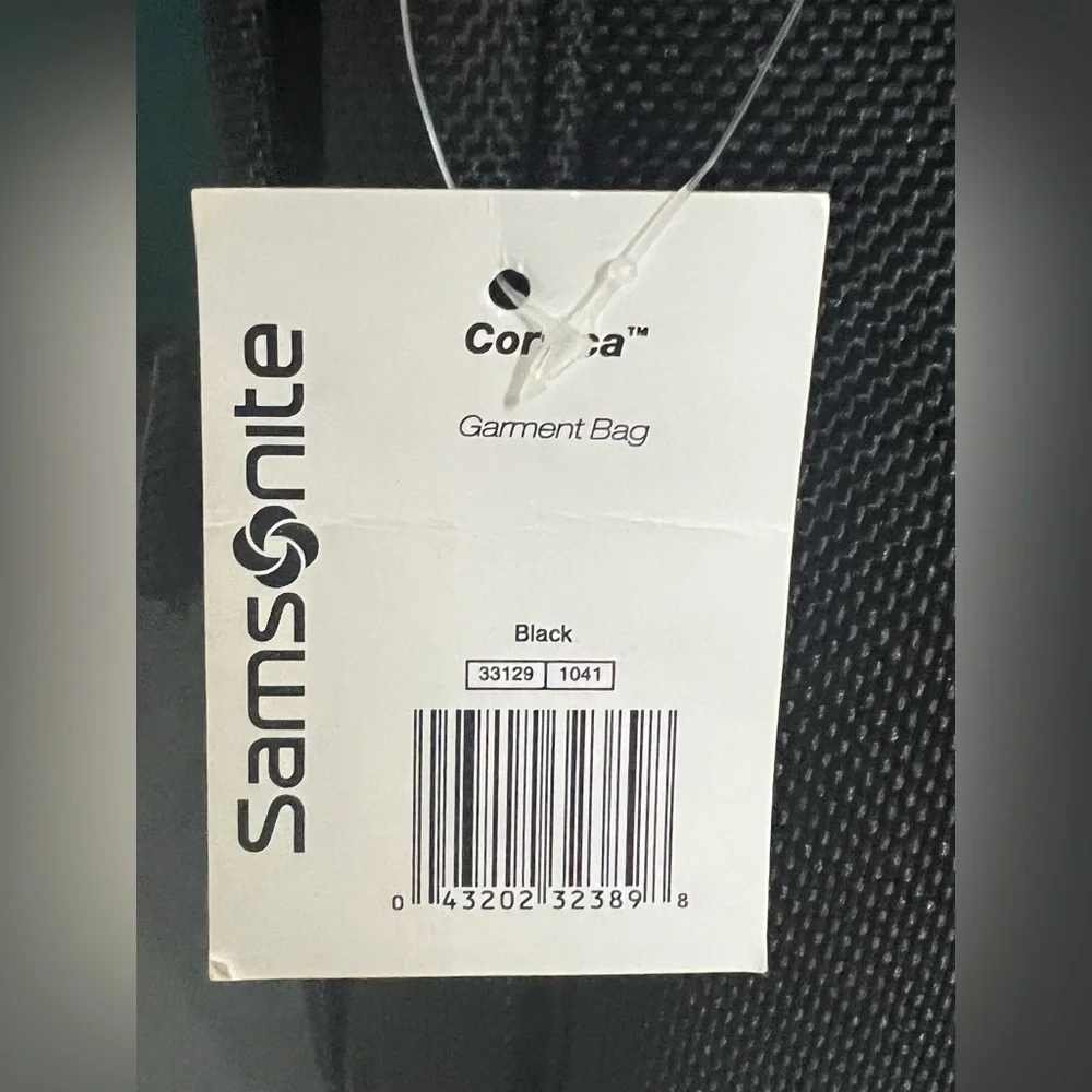 Samsonite Corsica Black Garment Bag Luggage - New With Tags NWT